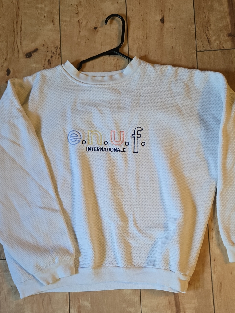 Vintagage e.n.u.f. Internationale White Crewneck Sweater